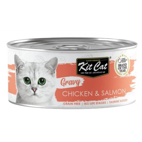 Kit Cat Gato Pollo y Salmón en Salsa Latas