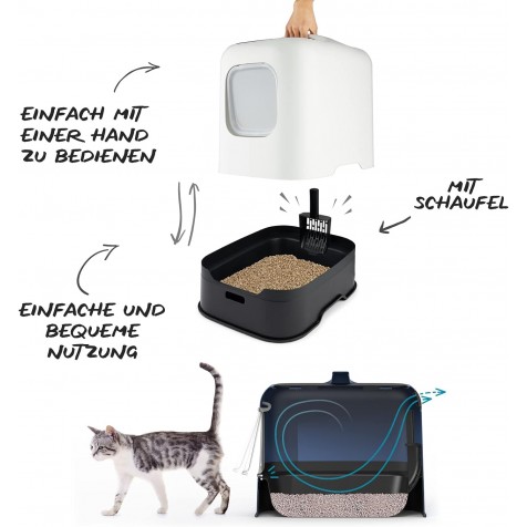 Rotho-My-Pet-Biala-Eco-Toilet-Arenero-para-Gatos