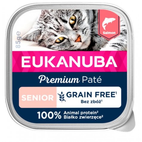 Eukanuba-Senior-Grain-Free-Paté-Salmón-Gato