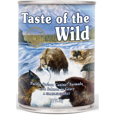 Taste-Of-The-Wild-Pacific-Stream-Grain-Free-Salmón-Perro-Latas