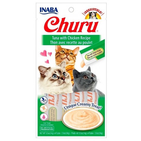 Churu-Puré-Receta-De-Atún-con-Pollo-para-Gatos