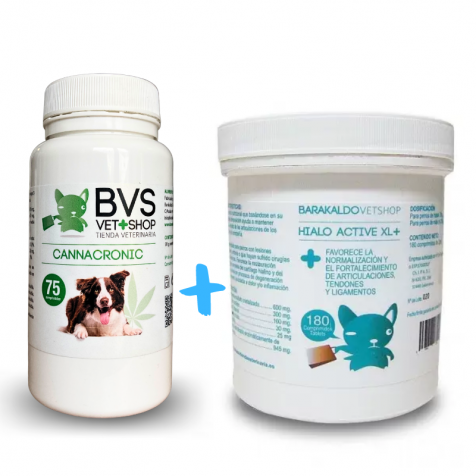 Pack-Cannacronic-BVS-para-Perros-y-Gatos-Hialo-Active-XL-180-comprimidos-Barakaldo-Vet-Shop