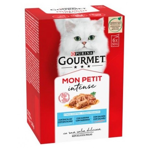 Purina-Gourmet-Mon-Petit Bacalao-Sardina-y-Salmón-Sobres-para-Gatos