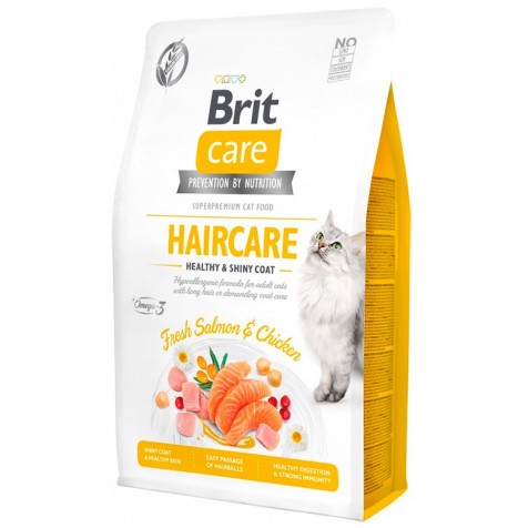 Brit Care  Cat Grain Free Haircare Healthy Shiny Coat Salmon y Pollo