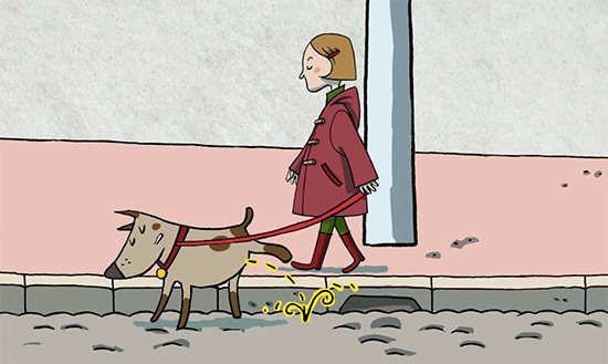 perro haciendo pis - Campaña de cómo deben hacer pis los perros