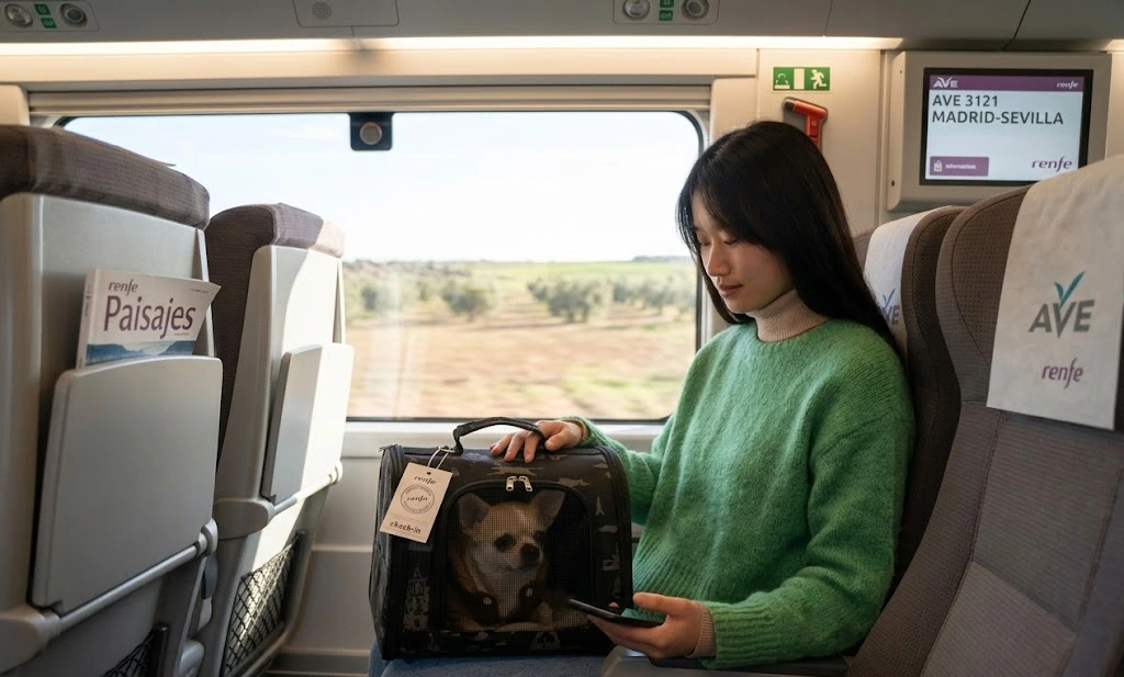 viajar en tren con perro