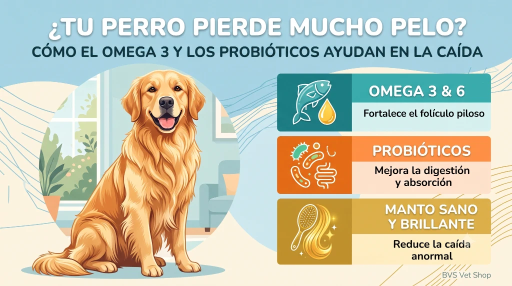 como frenar la caída de pelo de tu perro